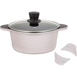 Кастрюля THERMOS TFP-W24 LPK 24 см 4.0L из алюминиевого сплава со стеклянной крышкой