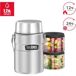 Термос для еды THERMOS SK-3030 MS Big Boss 1.2л. серый Термос для еды THERMOS SK-3030 MS Big Boss 1.2л. серый